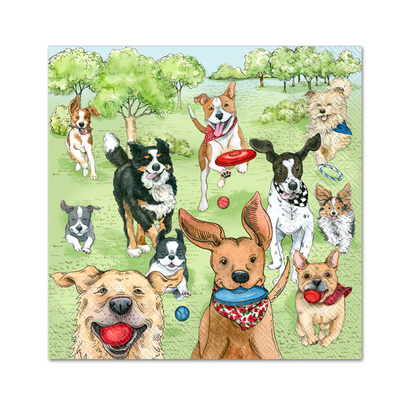 Dog Park Paper Beverage Napkins