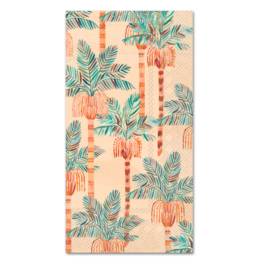 Palm Trees Orange Paper Guest Towels - Buffet Napkins