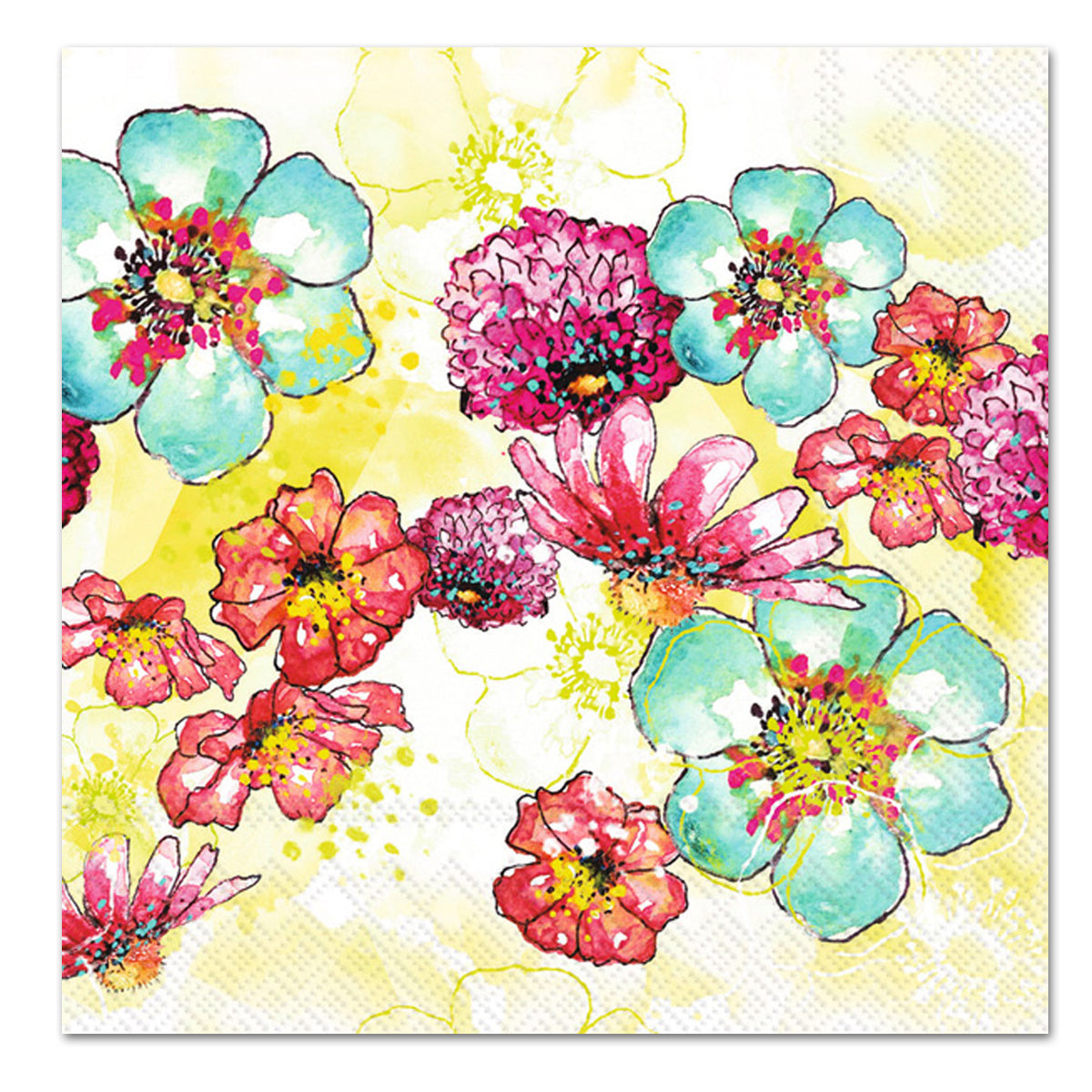 Breezy Blooms Paper Luncheon Napkins