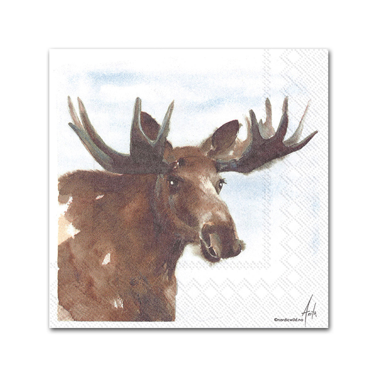 Wilderness Moose Paper Beverage Napkins