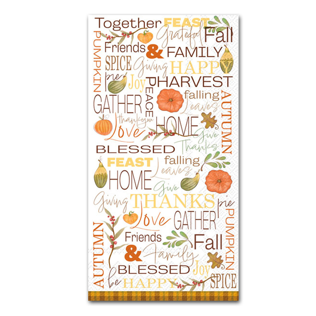 Autumn Verses Paper Guest Towels - Buffet Napkins