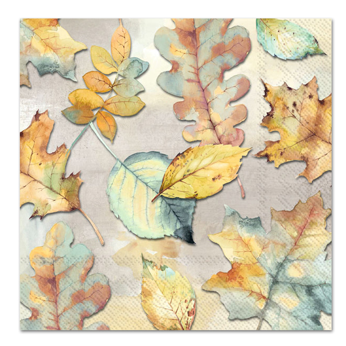 Autumn Dancing Leaves Paper Luncheon Napkins