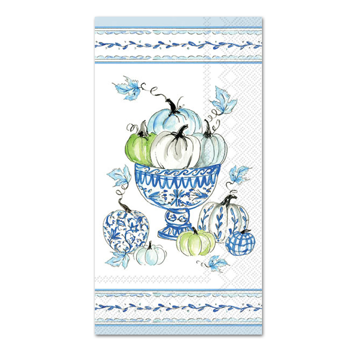Chinoiserie Pumpkins Paper Guest Towels - Buffet Napkins