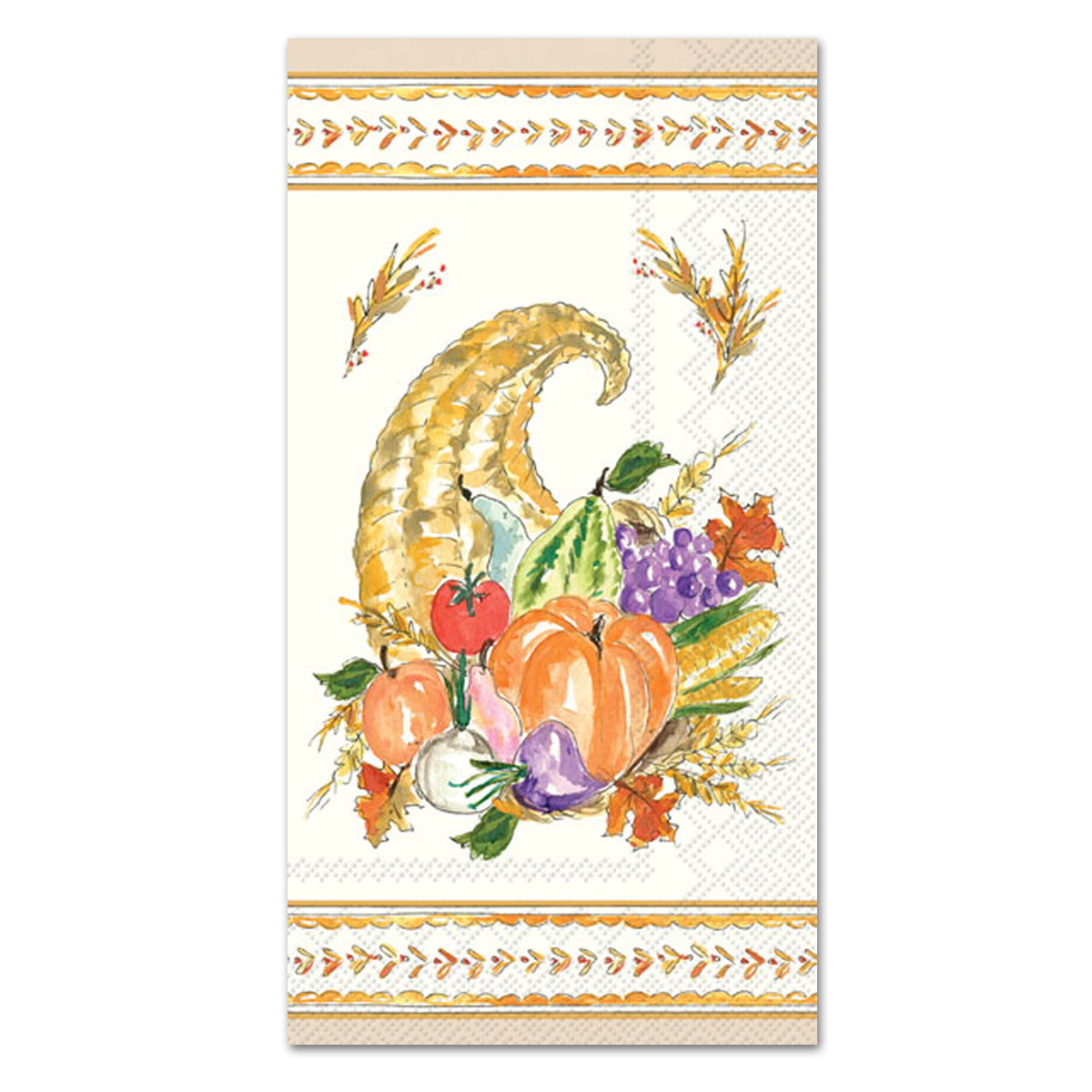 Cornucopia Autumn Paper Guest Towels - Buffet Napkins