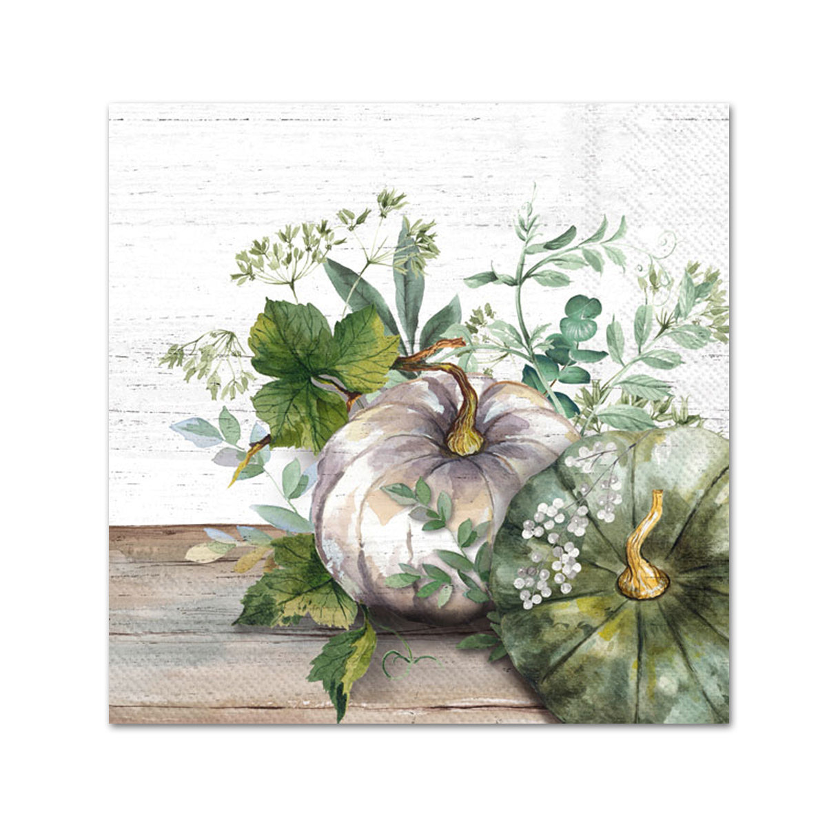 Pumpkin Season Cream Paper Beverage Napkins
