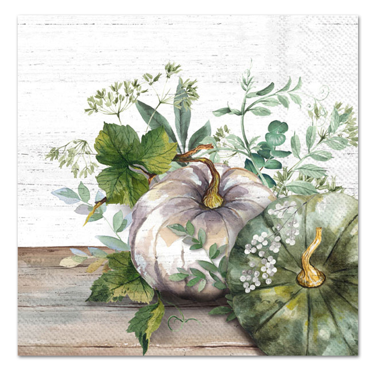 Pumpkin Season Cream Paper Luncheon Napkins