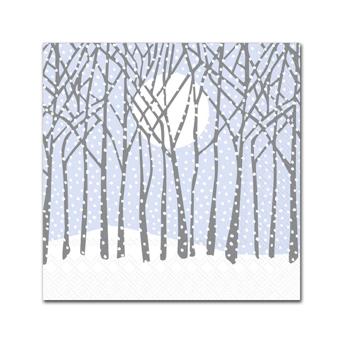 Blue Winter Solstice Paper Beverage Napkins