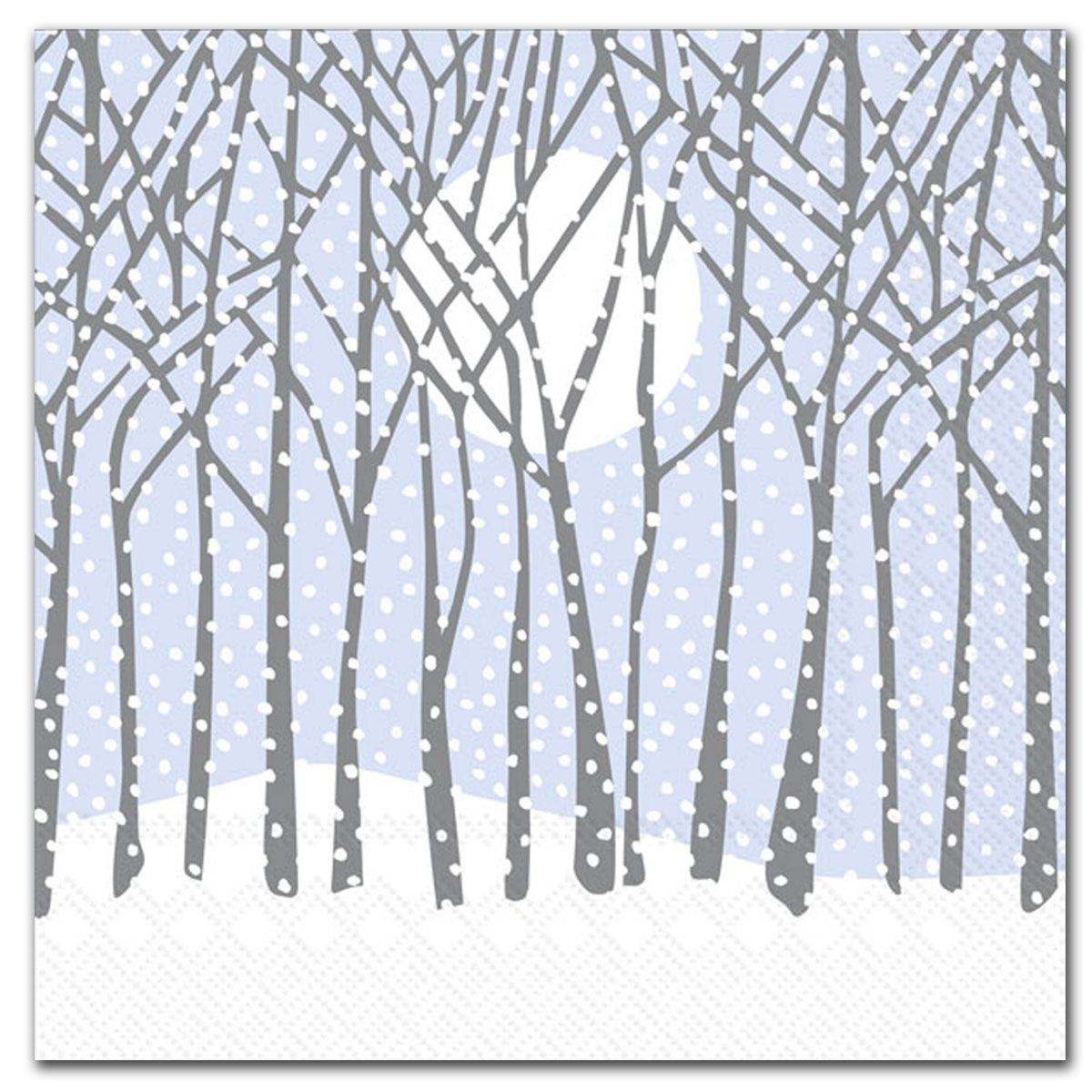 Blue Winter Solstice Paper Luncheon Napkins