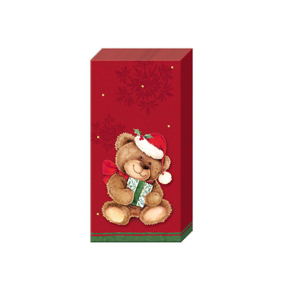 Christmas Teddy Bear Paper Pocket Tissues