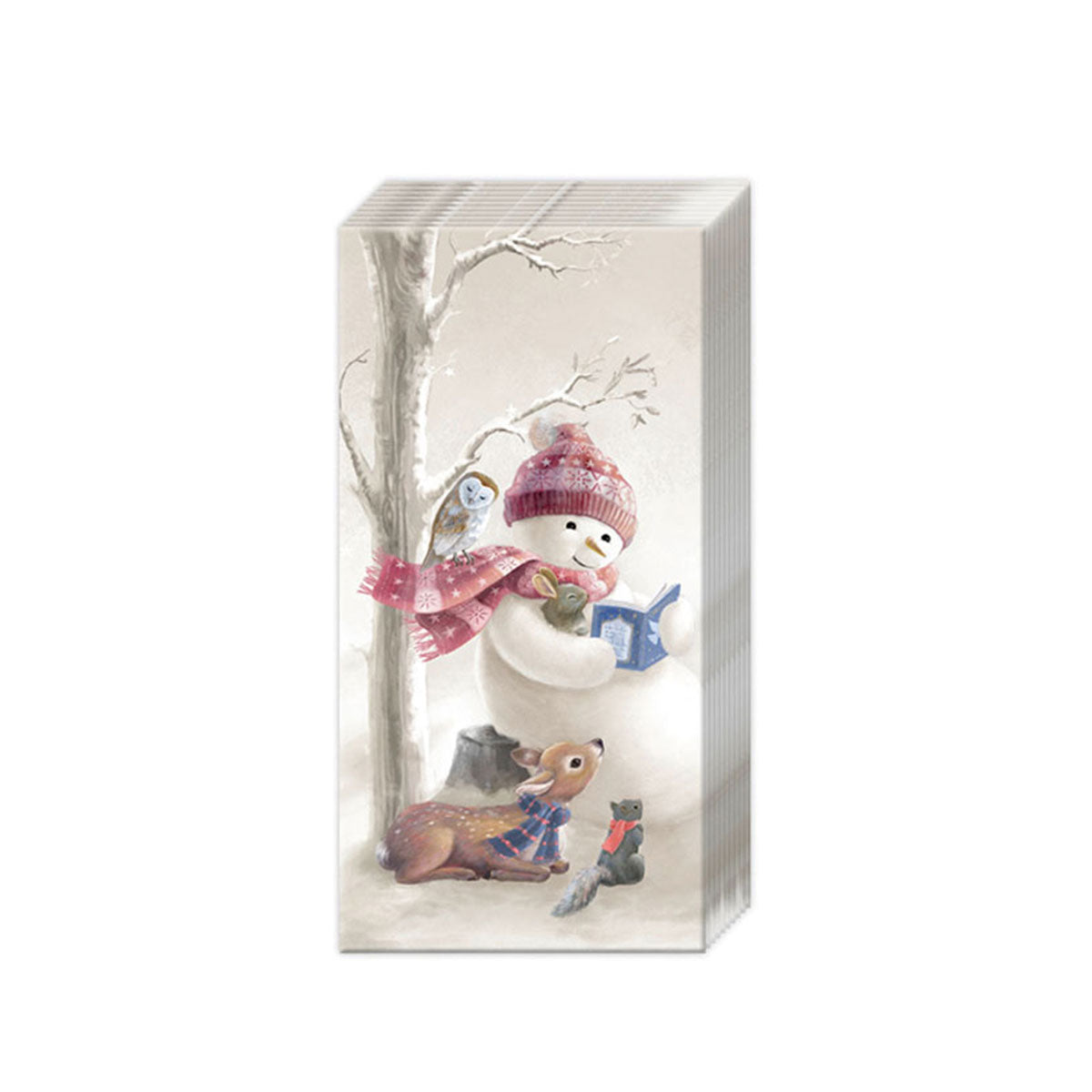 Snowman Bedtime Stories Paper Pocket Tissues