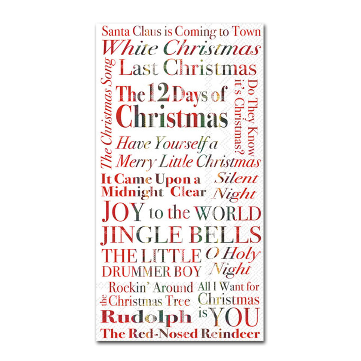 Christmas Songs Paper Guest Towels