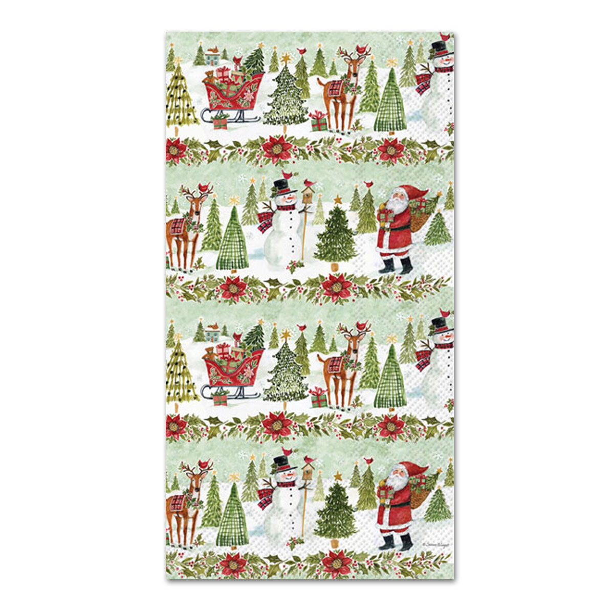 Christmas Joy Stripes Paper Guest Towels