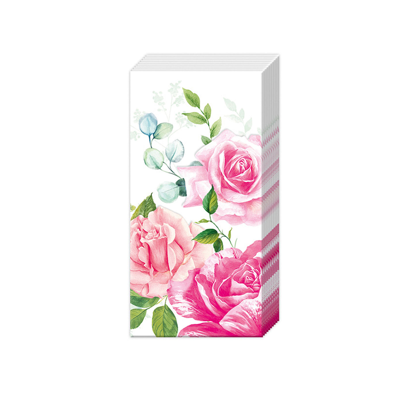 Beverly Pink Roses Paper Pocket Tissues