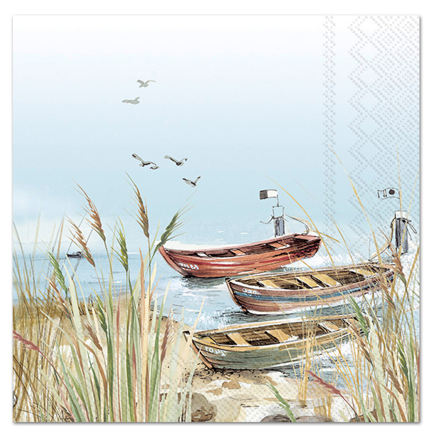 Water's Edge Boating Paper Luncheon Napkins