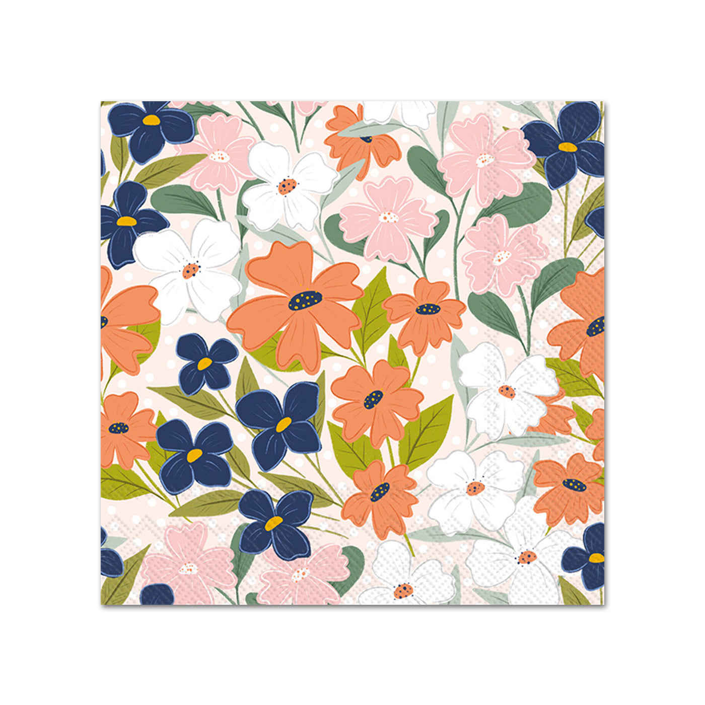 Flower Meadow Paper Beverage Napkins