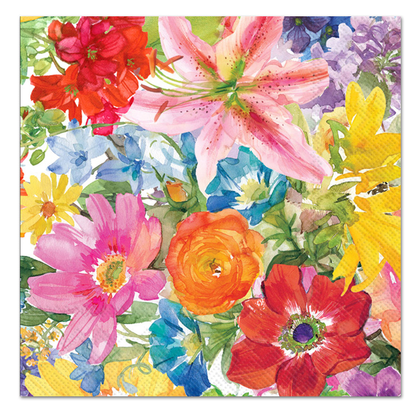 Abundant Flower Garden Paper Luncheon Napkins