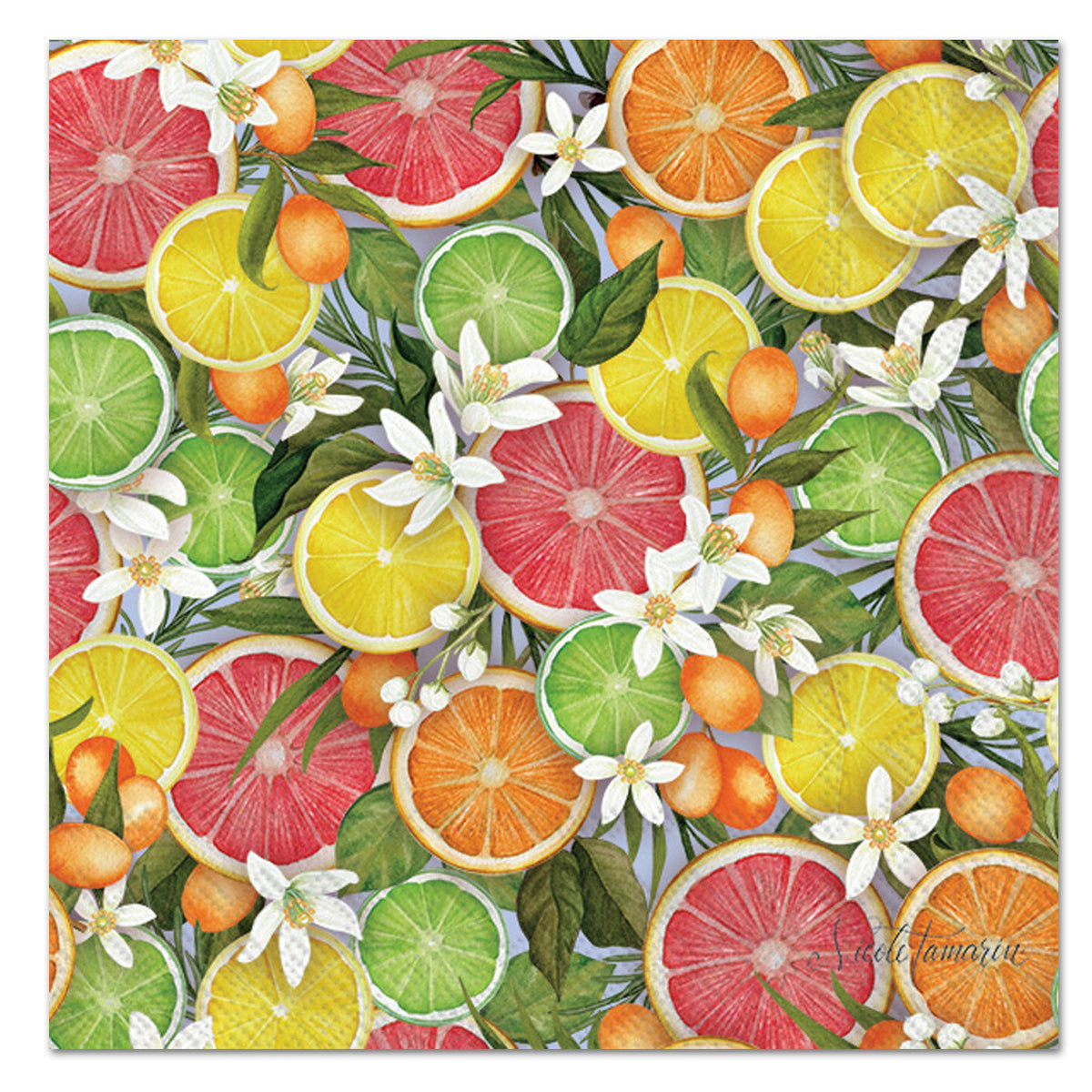 Mediterranean Citrus Paper Luncheon Napkins
