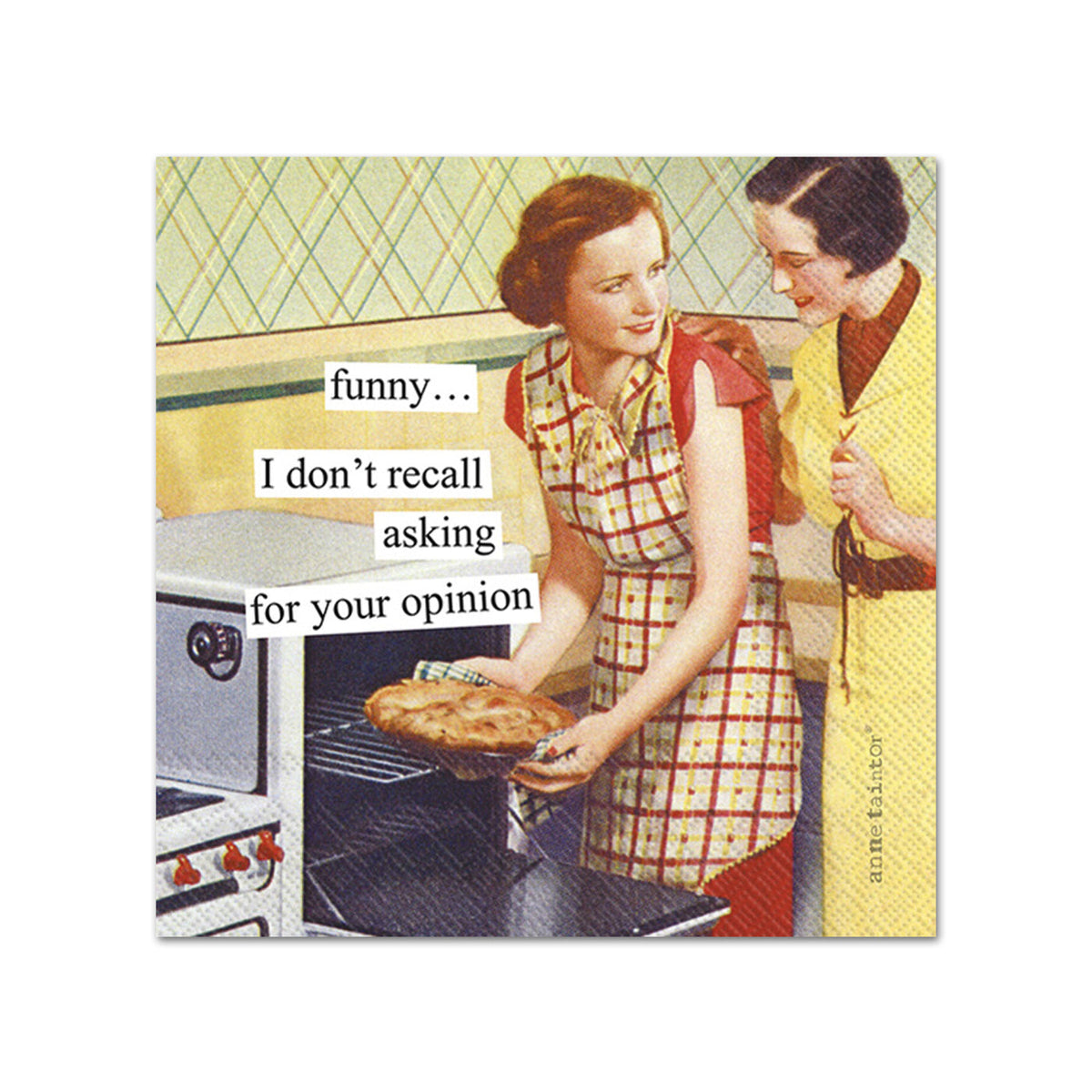 Your Opinion Funny Paper Cocktail Napkins by Anne Taintor