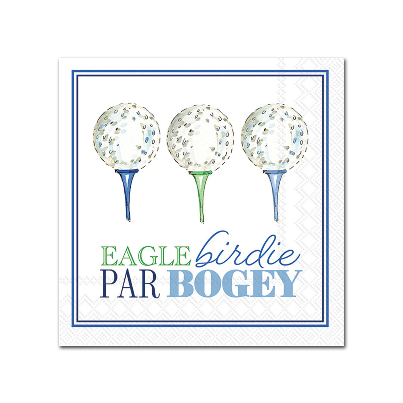 Eagle, Birdie, Par, Bogey Golf Paper Beverage Napkins