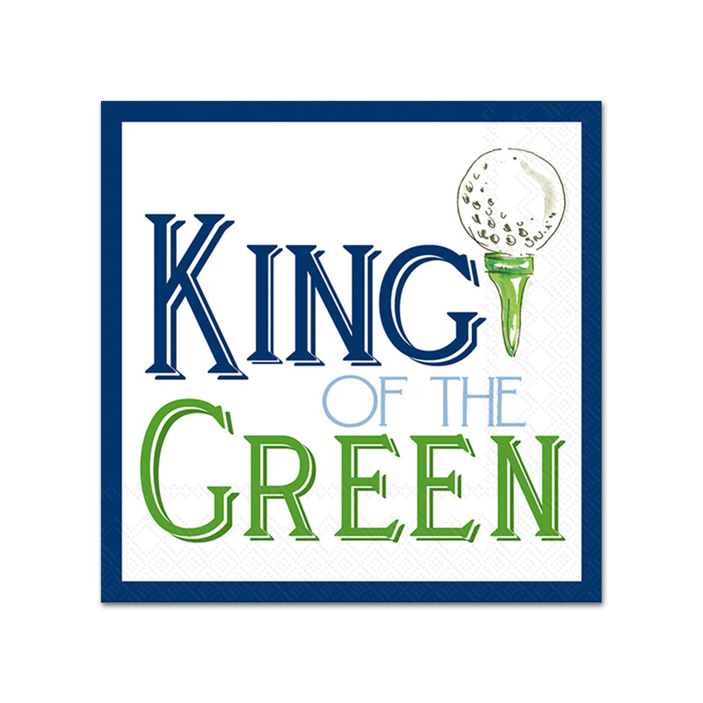 King of the Green Golf Paper Beverage Napkins