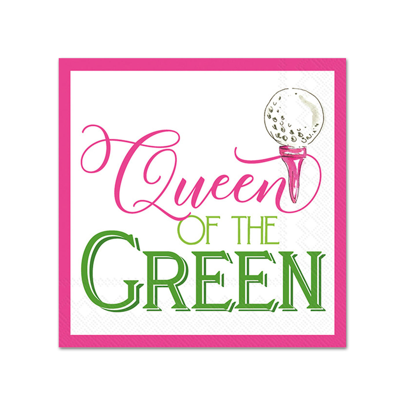 Queen of the Green Golf Paper Beverage Napkins