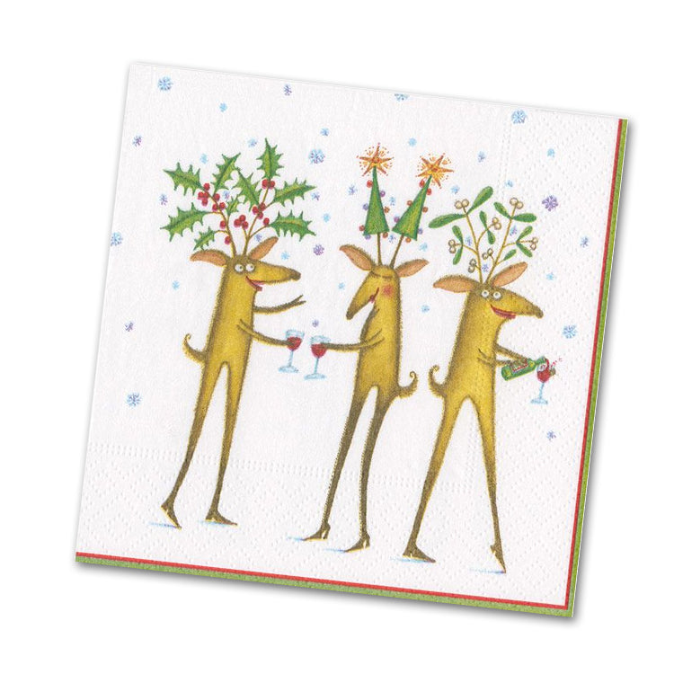 Reindeer Cheers Beverage Napkins
