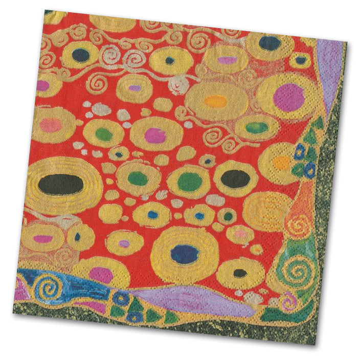 Viennese Nouveau Red - Paper Luncheon Napkins