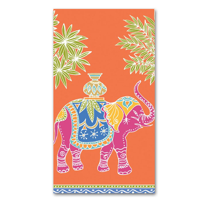 Royal Elephant Orange Paper Guest Towels - Buffet Napkins