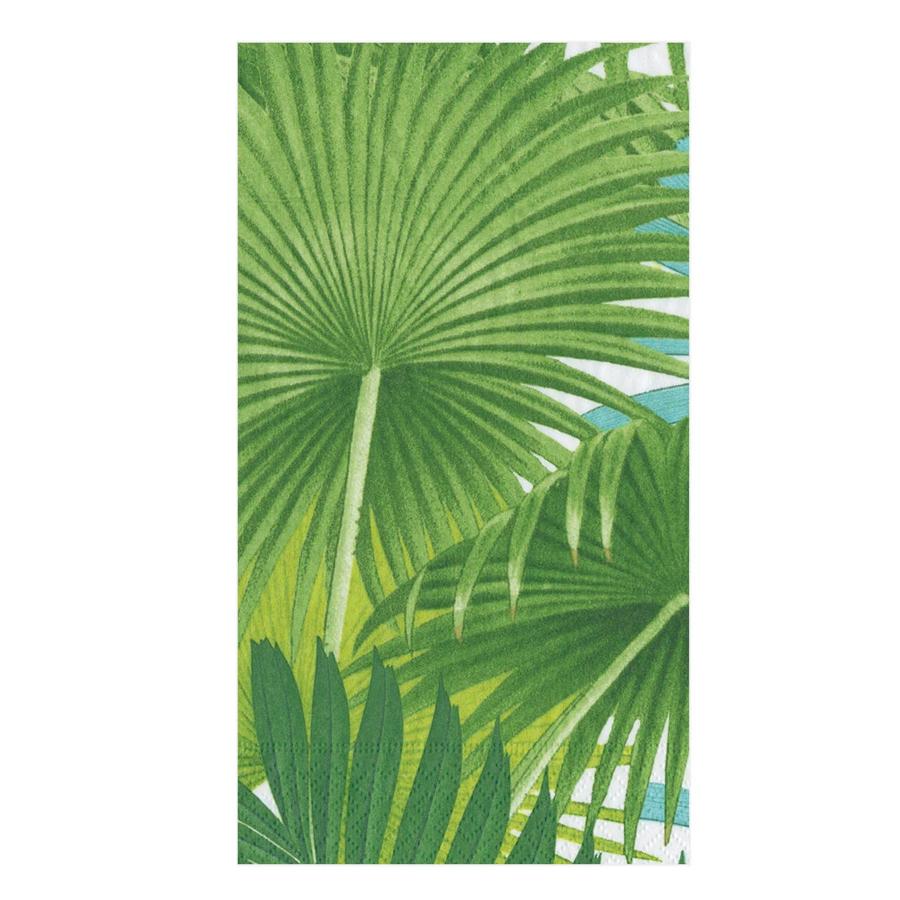 Palm Fronds White Guest Towels - Buffet Napkins