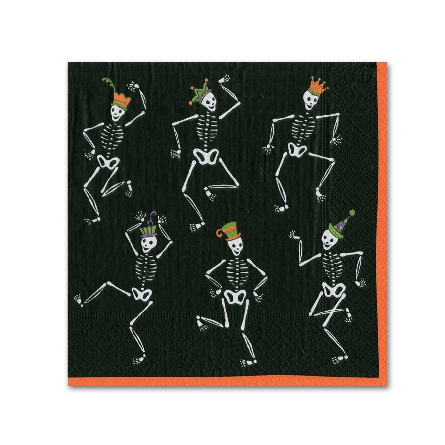 Dancing Skeletons Halloween Paper Beverage Napkins