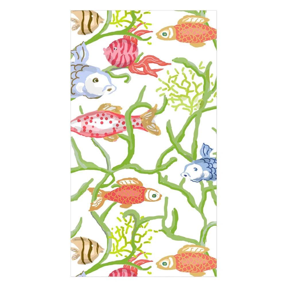 Tropical Reef White Paper Guest Towels - Buffet Napkins