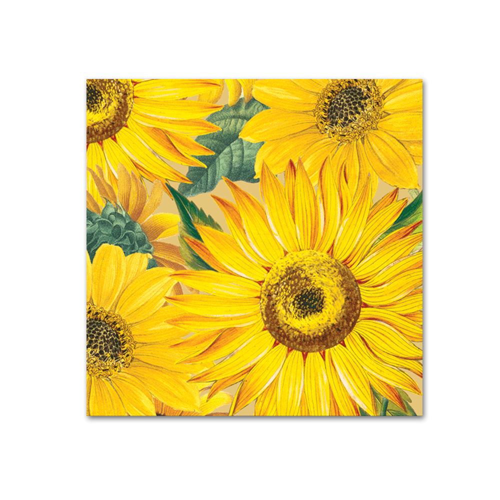 Sunflower Burst Paper Beverage Napkins