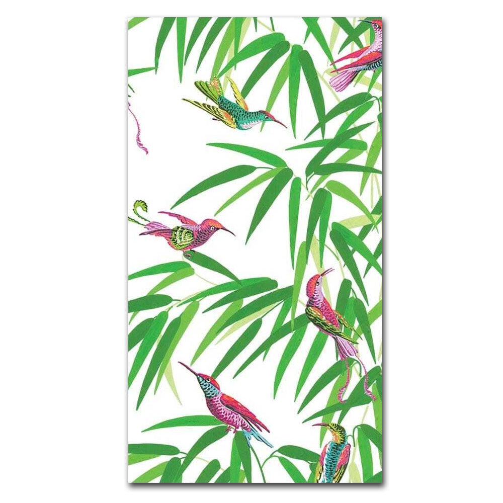 Birds in Paradise White Paper Guest Towels - Buffet Napkins