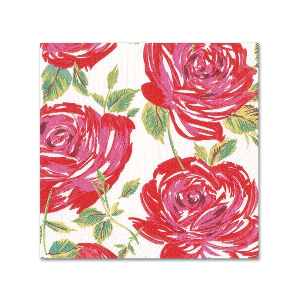 Bella Rosa Red Paper Beverage Napkins