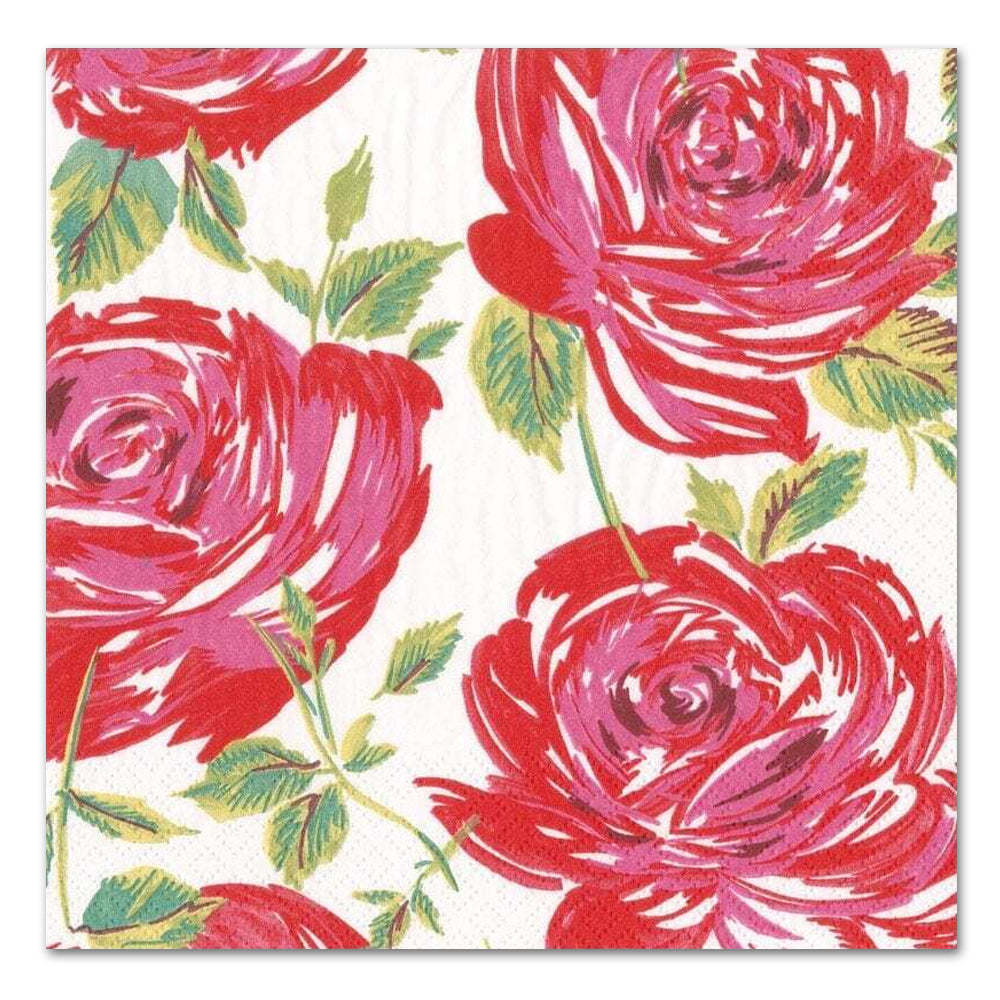 Bella Rosa Red Paper Luncheon Napkins