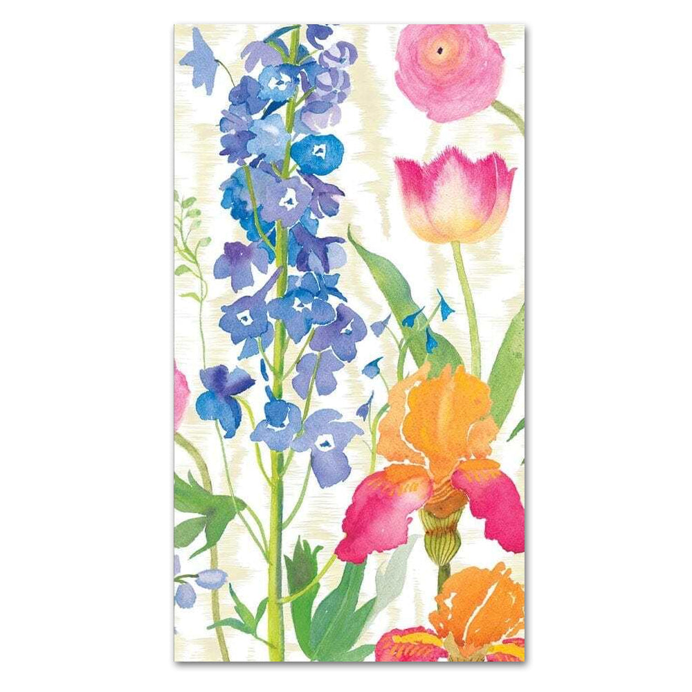 Summer Garden White Paper Guest Towels - Buffet Napkins