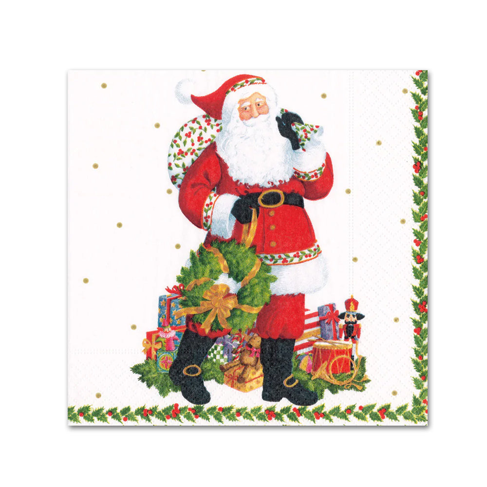 Jolly St. Nick Paper Beverage Napkins