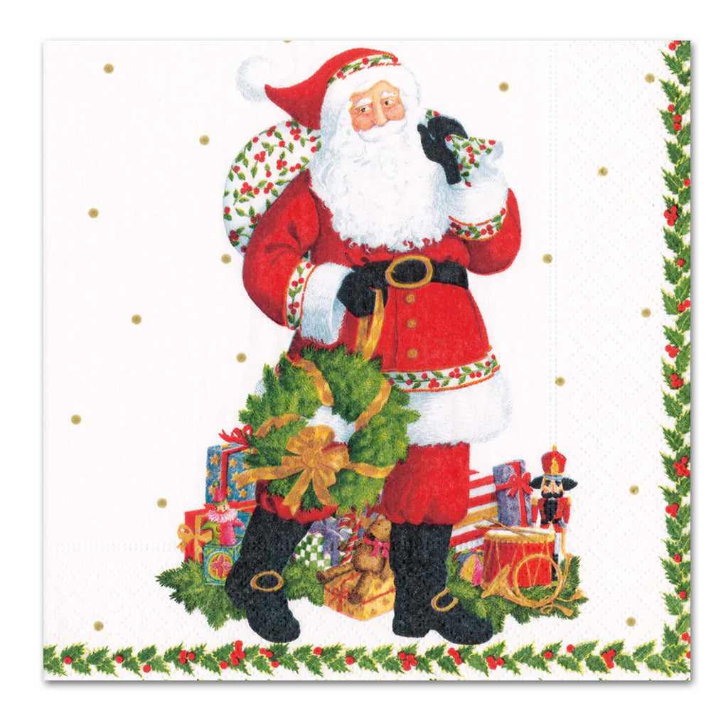 Jolly St. Nick Paper Luncheon Napkins