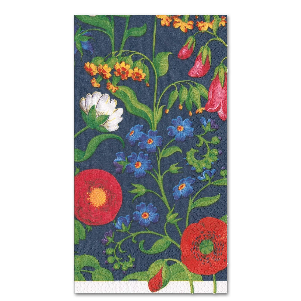 Cloisters Garden Navy Paper Guest Towels - Buffet Napkins