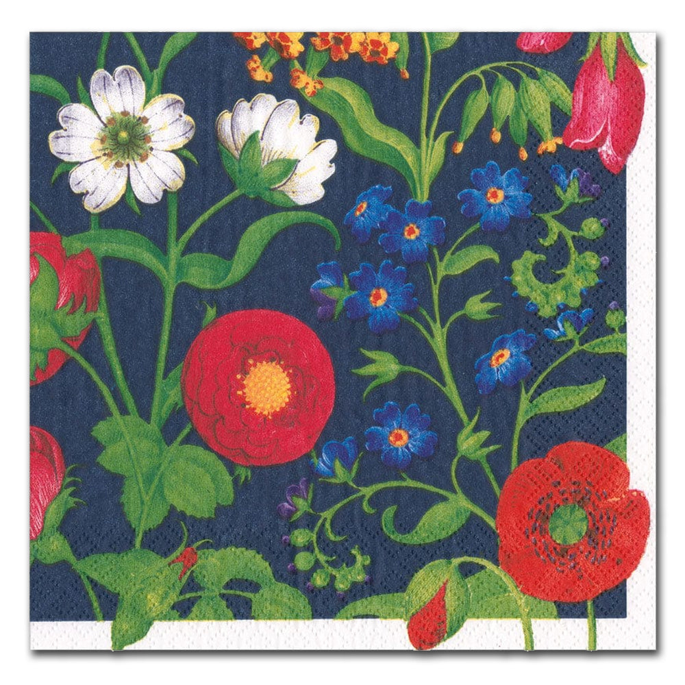 Cloisters Garden Navy Paper Luncheon Napkins