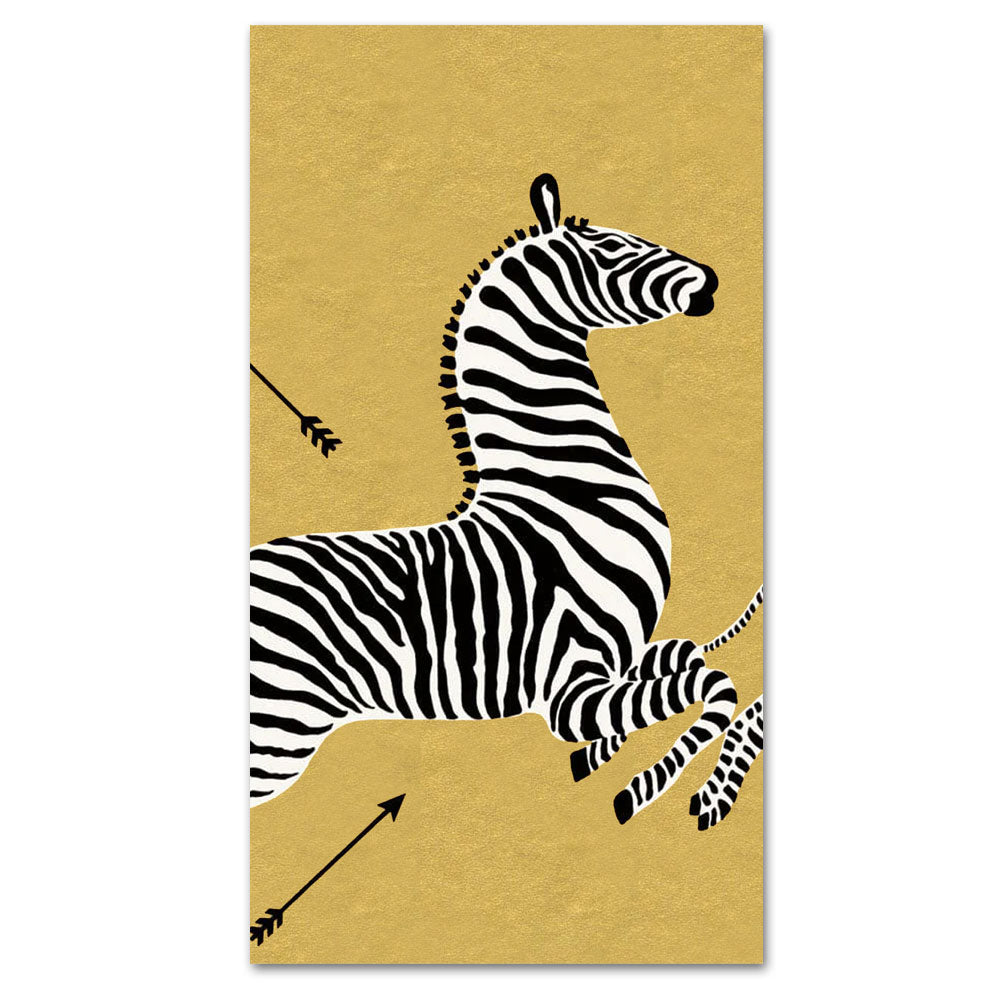Zebras Gold Paper Guest Towels