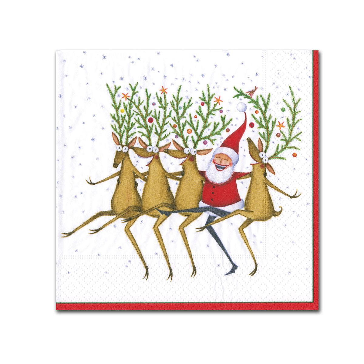 Santa's Kickettes Paper Beverage Napkins