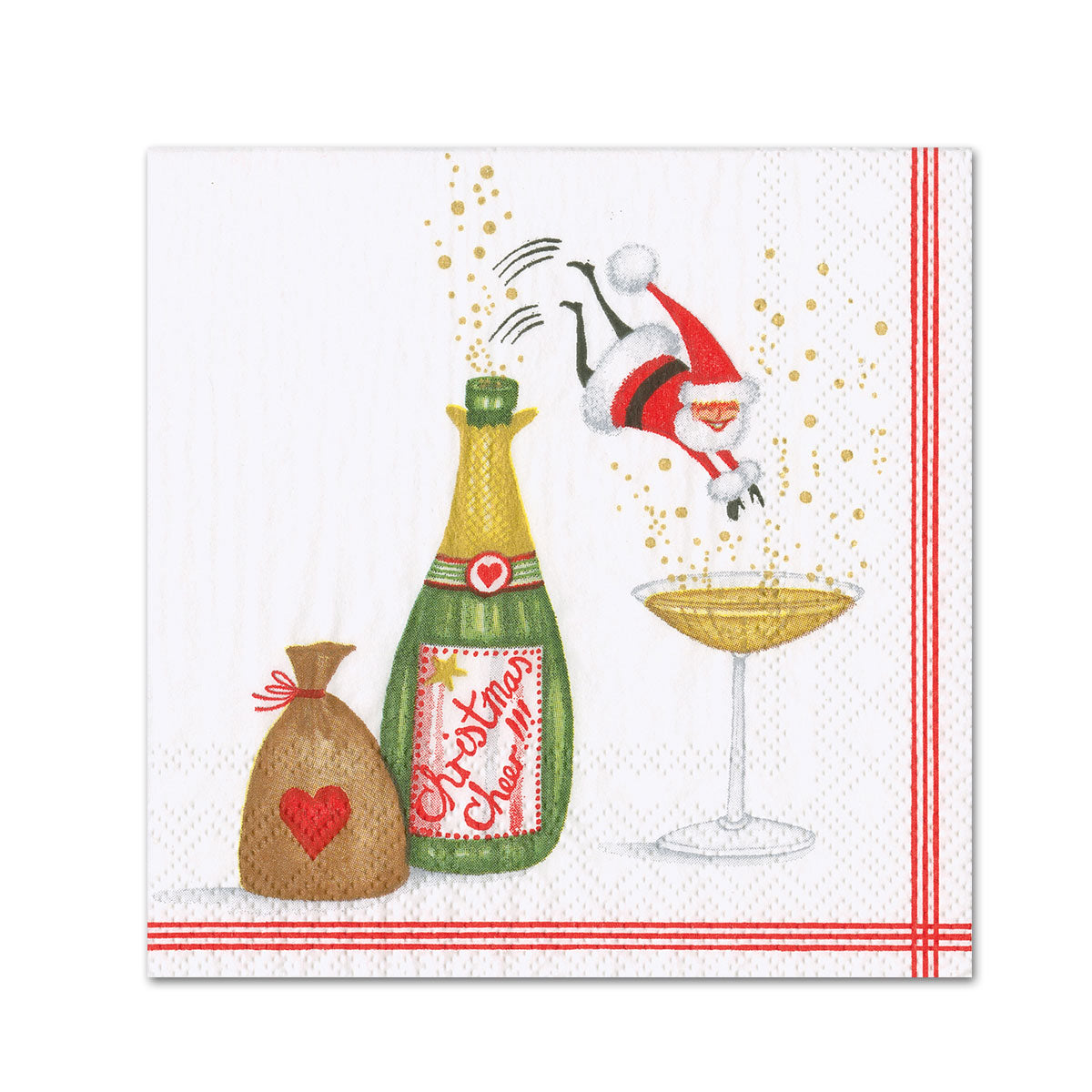 Santa Splash Paper Beverage Napkins