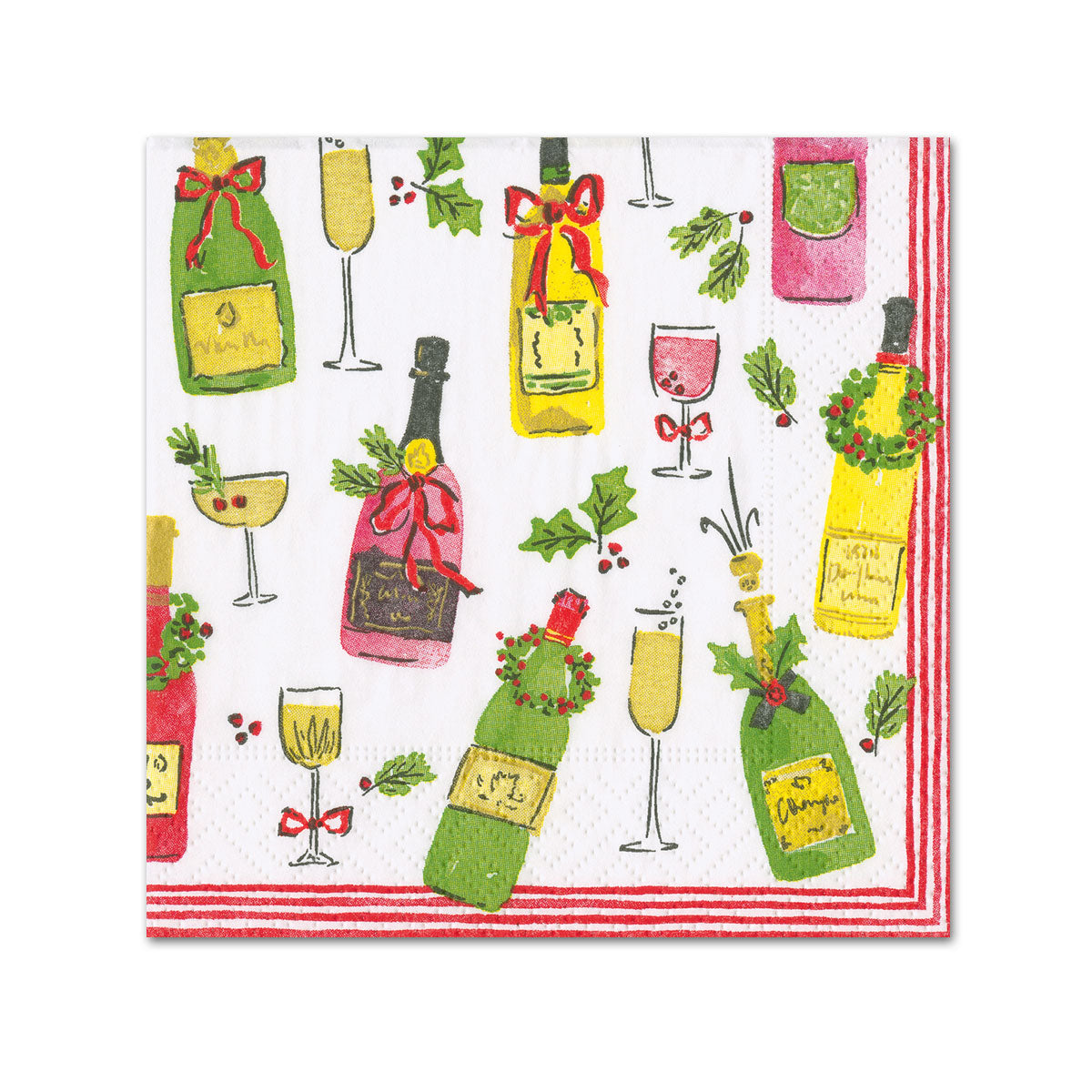 Tipsy and Toasty Holiday Paper Beverage Napkins