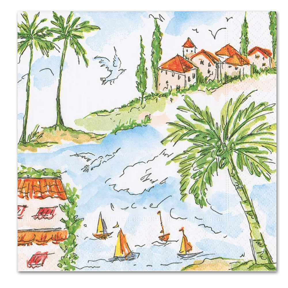 Mallorca Seaside Paper Luncheon Napkins