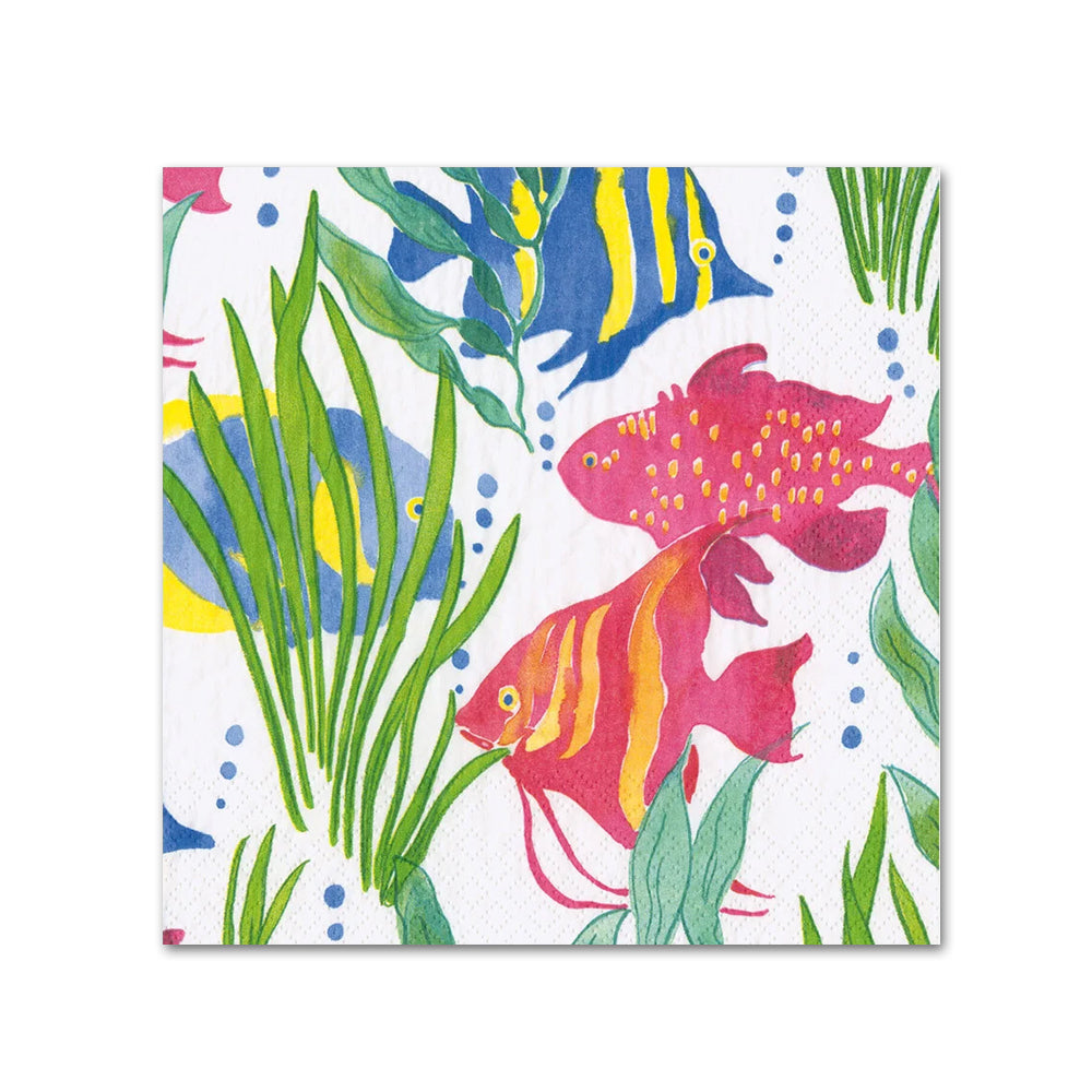Jewels of the Ocean - Tropical Fish Paper Beverage Napkins
