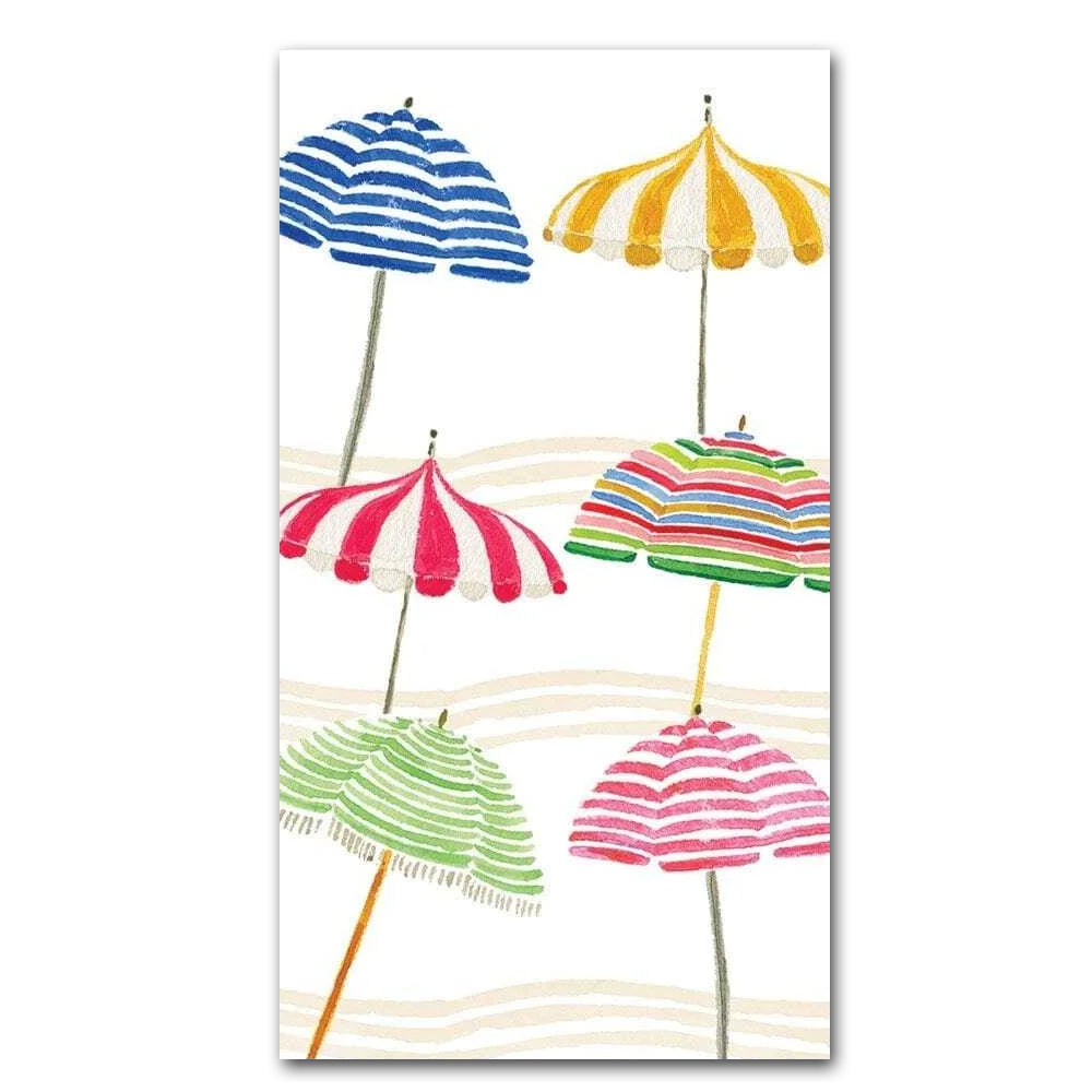 Colorful Beach Umbrellas Paper Guest Towels - Buffet Napkins