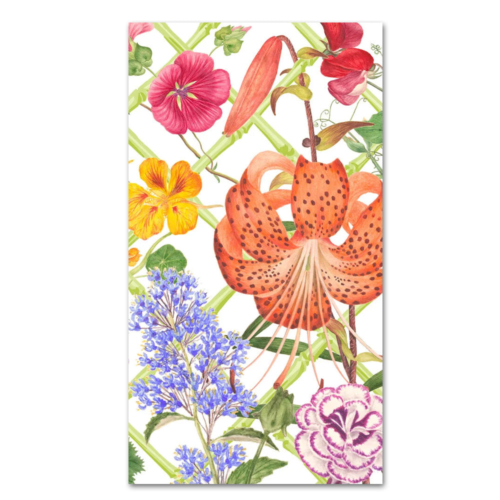 Floral Trellis Paper Guest Towels - Buffet Napkins