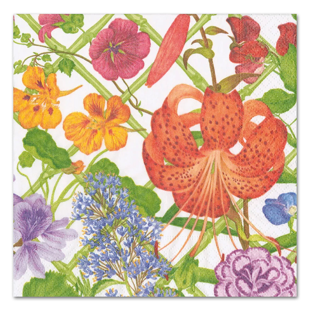 Floral Trellis Paper Luncheon Napkins