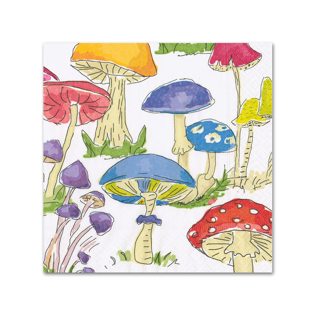 Woodland Mushrooms Paper Beverage Napkins